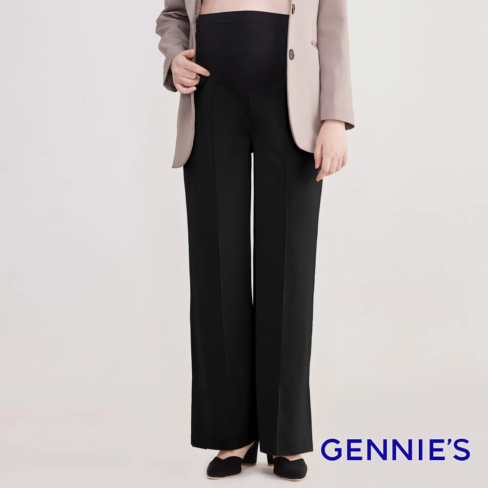 Gennies奇妮 親膚直筒休閒孕婦褲(條紋粉TPA46) 歷史價格詳細信息