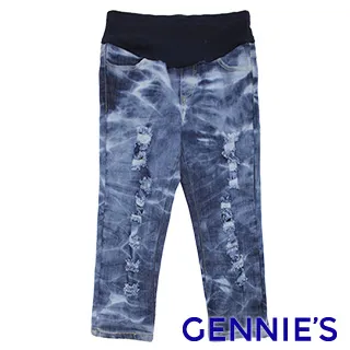 Gennies奇妮 水洗牛仔荷葉裙襬春夏短裙(G4110) 歷史價格詳細信息