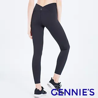 【Gennies 奇妮】SLIM交叉後V長褲-灰(孕婦褲 運動褲 彈力褲 前高腰 後低腰) 歷史價格詳細信息