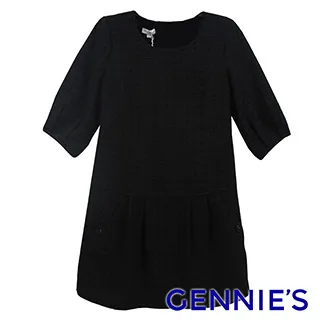 Gennies奇妮 氣質黑圓點圍巾秋冬上衣-黑(G3407) 歷史價格詳細信息