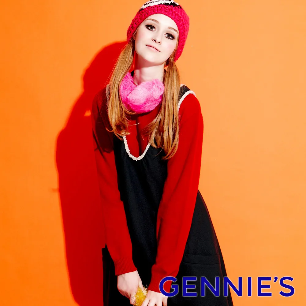 【Gennies 奇妮】針織寬鬆長版外套(紅TS803) 歷史價格詳細信息