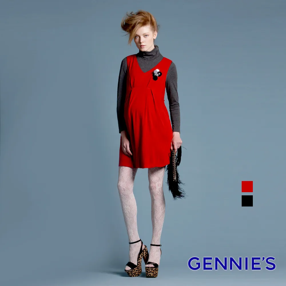 Gennies奇妮 甜美知性假兩件雙色雪紡上衣-桔(C3B02) 歷史價格詳細信息