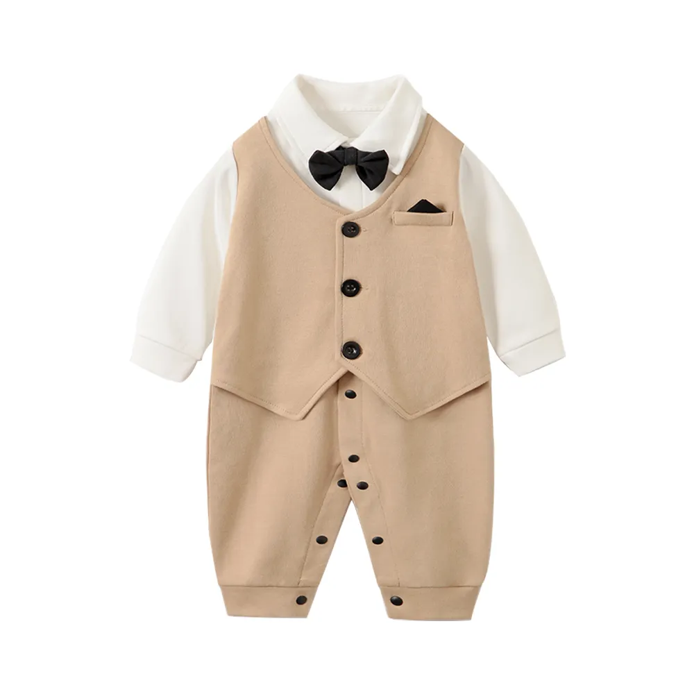 寶寶西裝 滿月禮服 包屁衣套裝 收涎禮服 紳士包屁衣 男寶禮服 嬰兒禮服 西裝連身衣-雪倫小舖 歷史價格詳細信息