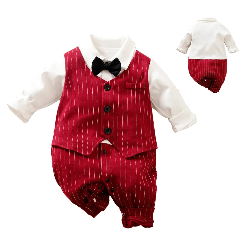寶寶西裝 滿月禮服 包屁衣套裝 收涎禮服 紳士包屁衣 男寶禮服 嬰兒禮服 西裝連身衣-雪倫小舖 歷史價格詳細信息