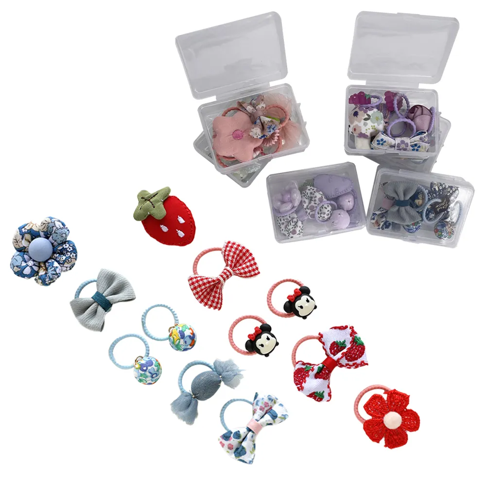 兒童髮圈 髮圈 兒童髮飾 超彈力彩色紗球蝴蝶結 髮束-雪倫小舖 歷史價格詳細信息