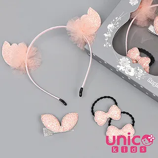 UNICO 兒童 粉系小公主甜美婚禮蝴蝶結花環/髮飾 歷史價格詳細信息
