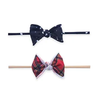 美國 baby bling 蝴蝶結髮飾/髮夾2入組_純美粉格(BBPB004) 歷史價格詳細信息