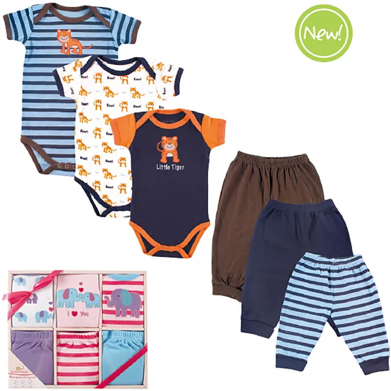 美國 luvable friends  嬰幼兒包屁衣與長褲最佳送禮8入彌月禮盒組_甜蜜夢境(LF18431) 歷史價格詳細信息