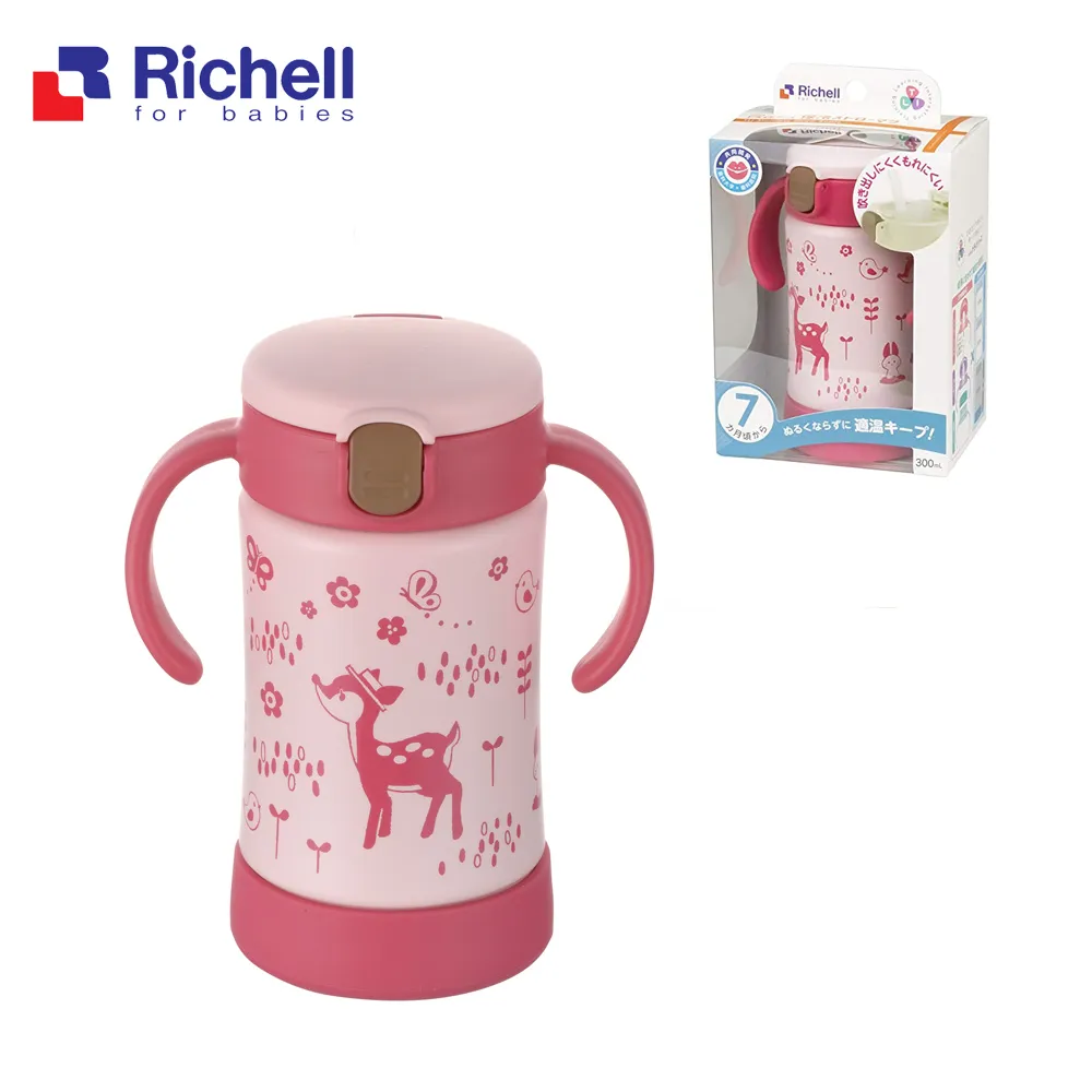 Richell TLI二代360度防漏水杯 200ml (萌答答/花間鹿)【甜蜜家族】 歷史價格詳細信息