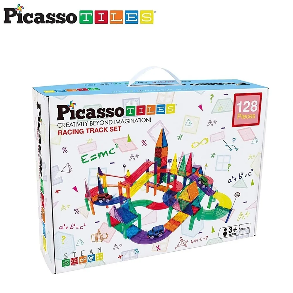 PicassoTiles磁力積木-賽車軌道128PCS(PTR128） 歷史價格詳細信息