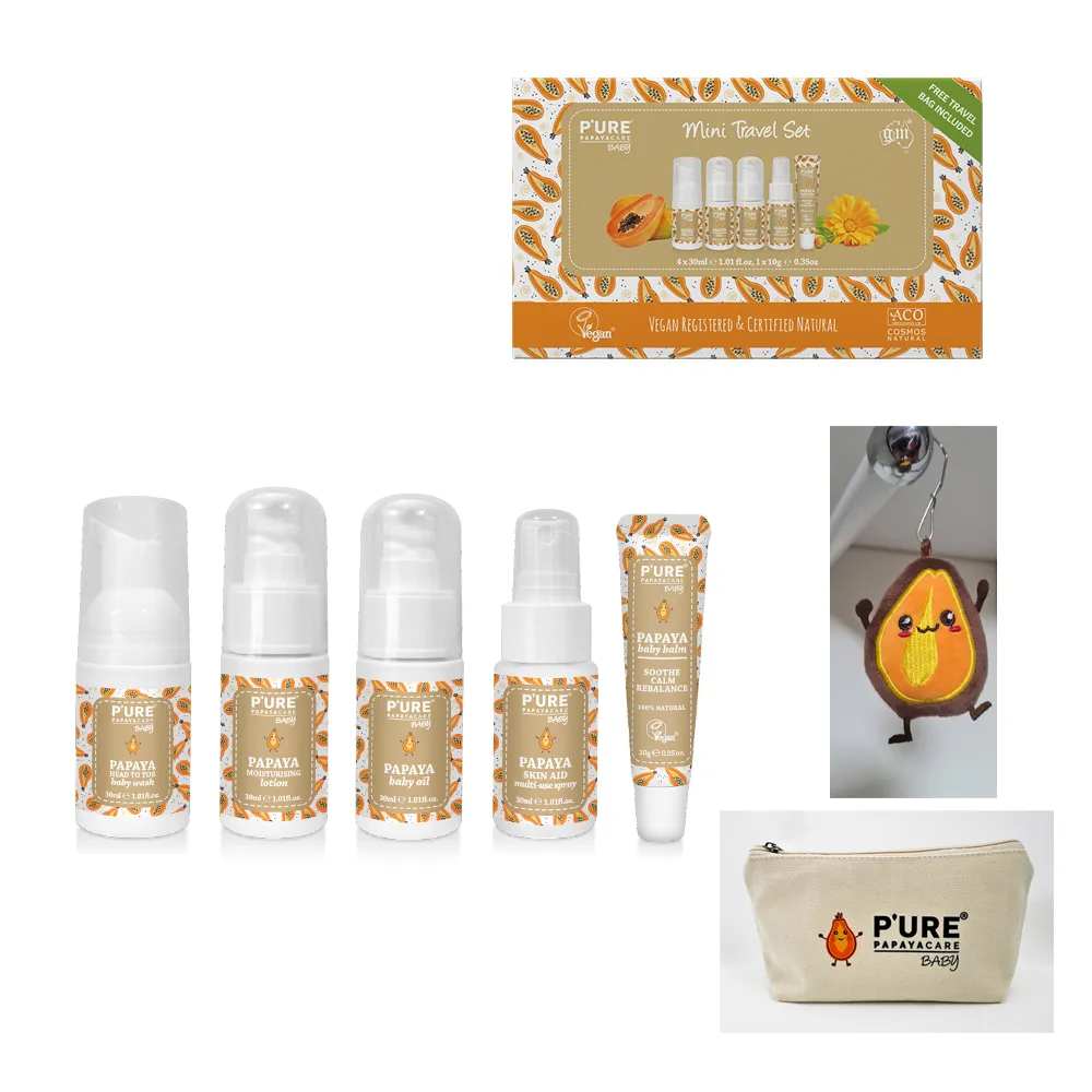 澳洲 Pure Papayacare-即期品 木瓜嬰兒迷你旅行套組-2025年一月到期(4入組 5件/組) 歷史價格詳細信息