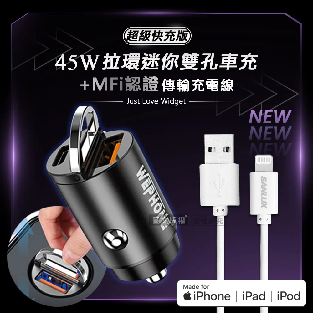 台灣三洋 MFi原廠認證線 Lightning USB 傳輸充電線(200cm)+WELLY 氮化鎵GaN 雙輸出迷你充電器 歷史價格詳細信息