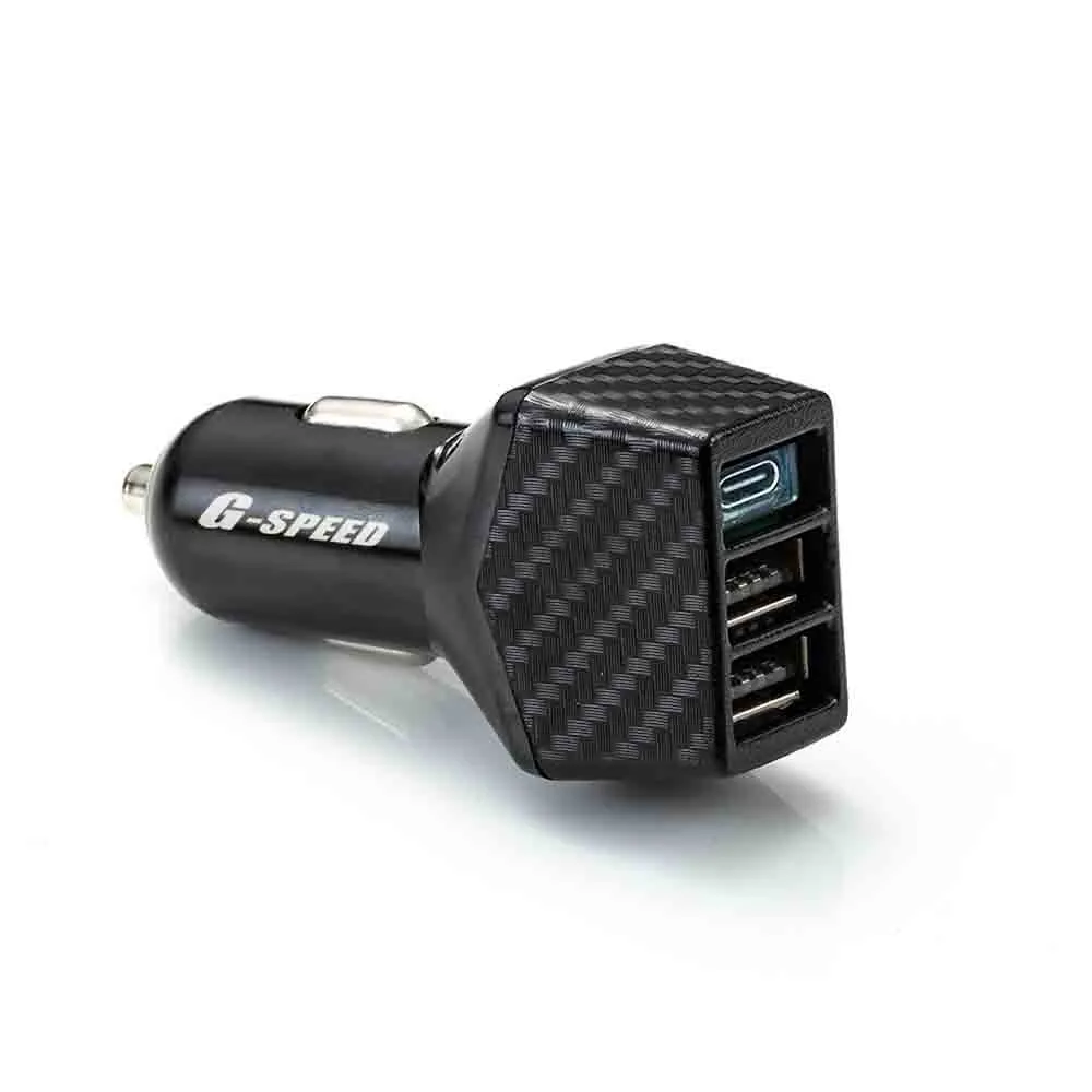 G-SPEED XR-06 碳纖紋 6A 二孔插座  3USB QC3.0 車充【麗車坊00671】 歷史價格詳細信息