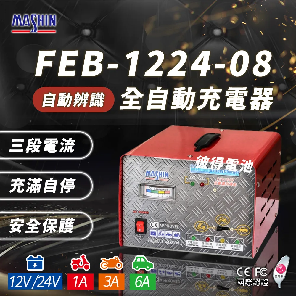 【麻新電子】FEB 12/24V  6A 可切換式充電器 12/24 12V 24V 全自動切換 電池 充電器 歷史價格詳細信息