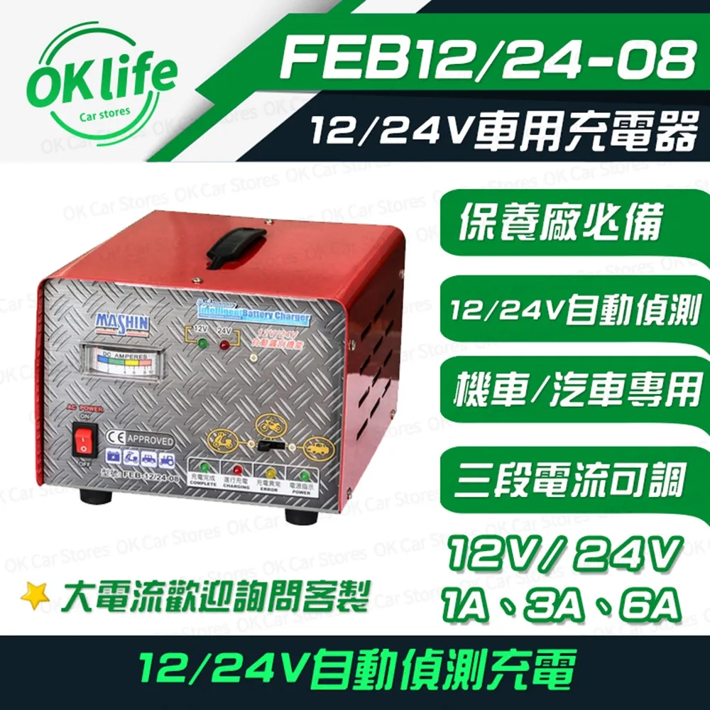 【麻新電子】FEB 12/24V  6A 可切換式充電器 12/24 12V 24V 全自動切換 電池 充電器 歷史價格詳細信息