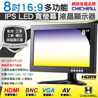 【CHICHIAU】7吋IPS LED液晶螢幕顯示器(AV、BNC、VGA、HDMI) 歷史價格詳細信息