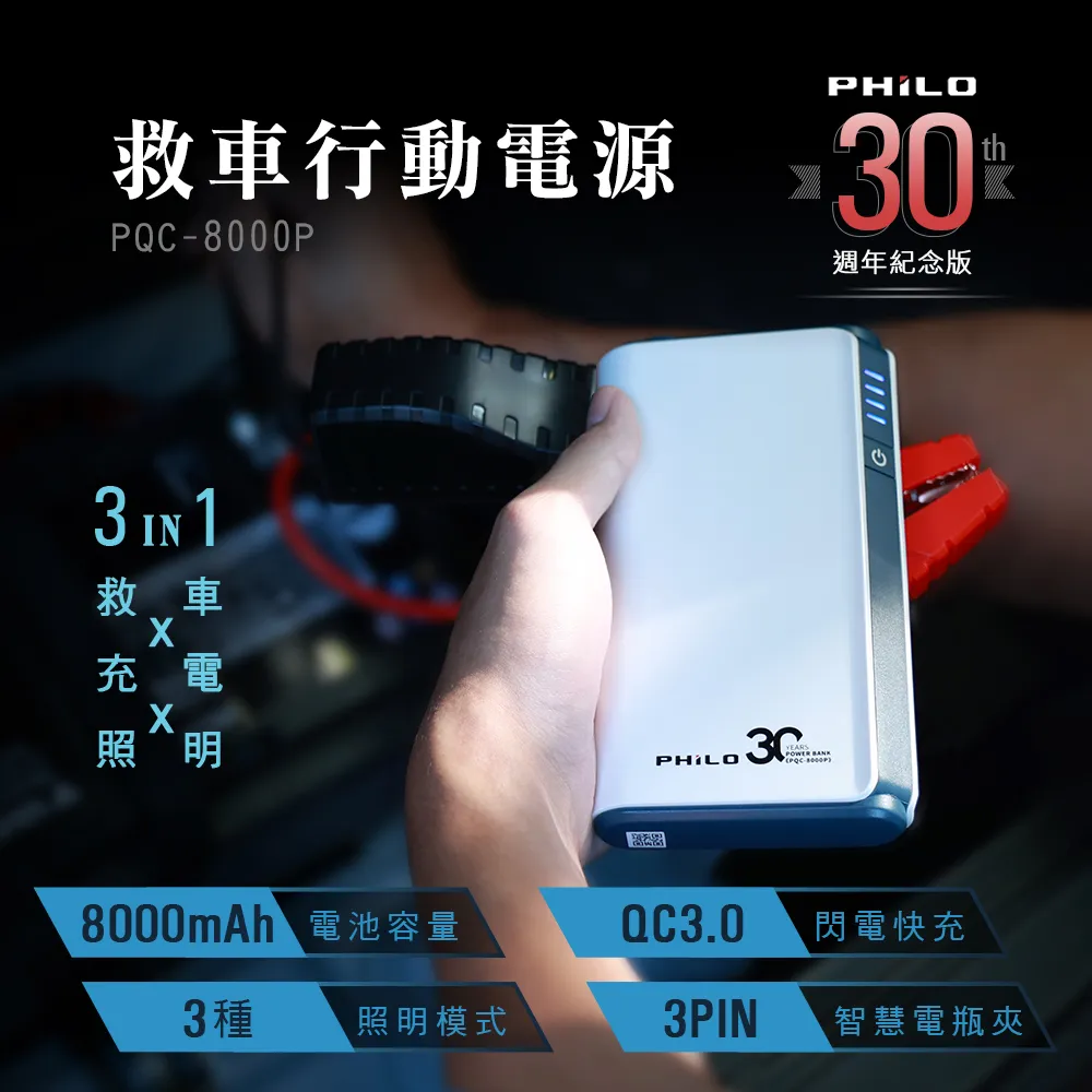 【飛樂 Philo】PQC-24000SP極速快充 汽/柴油終極旗艦版救車行動電源 歷史價格詳細信息