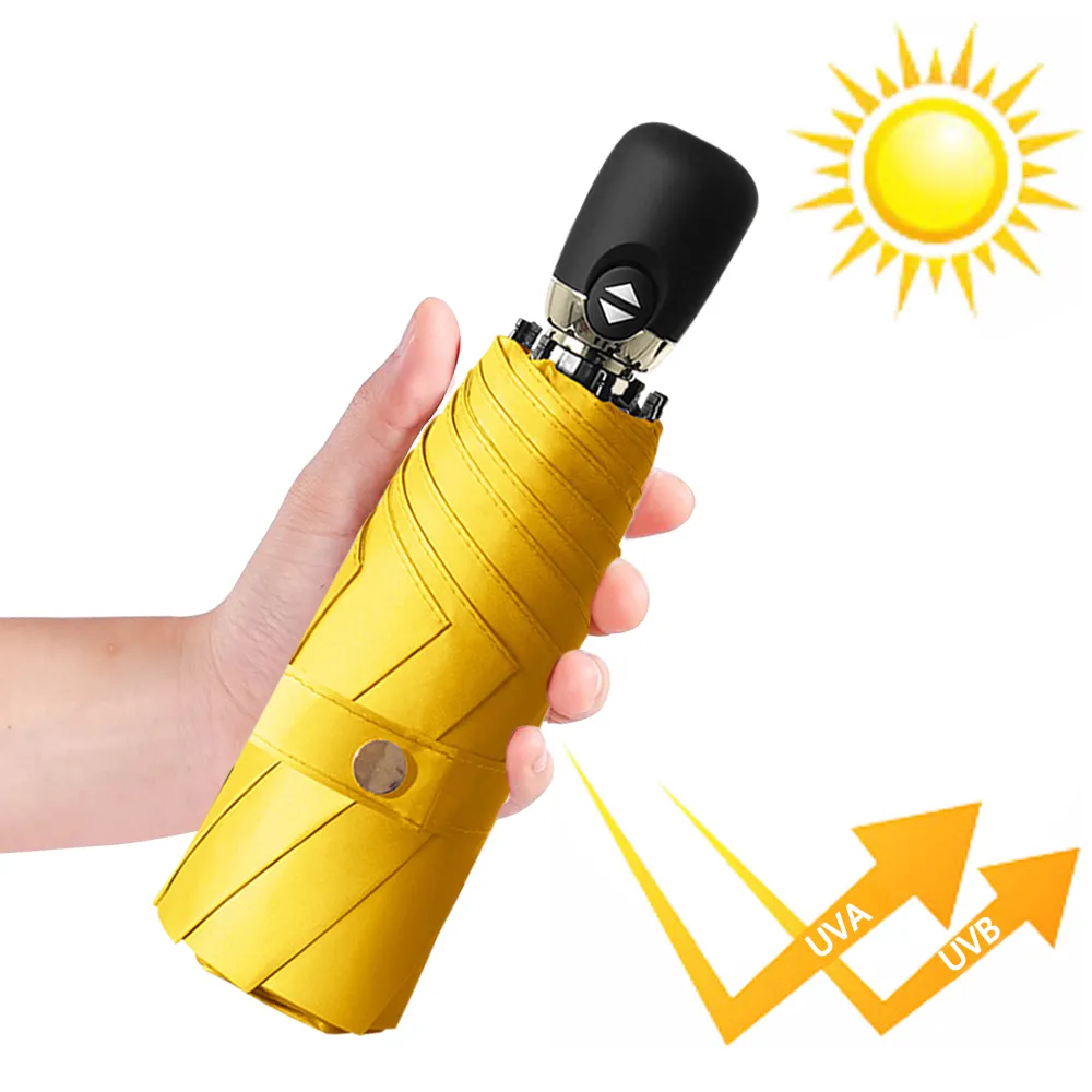 【幸福揚邑】抗UV降溫8骨防風防潑水大傘面五折迷你晴雨口袋傘-淺藍 歷史價格詳細信息