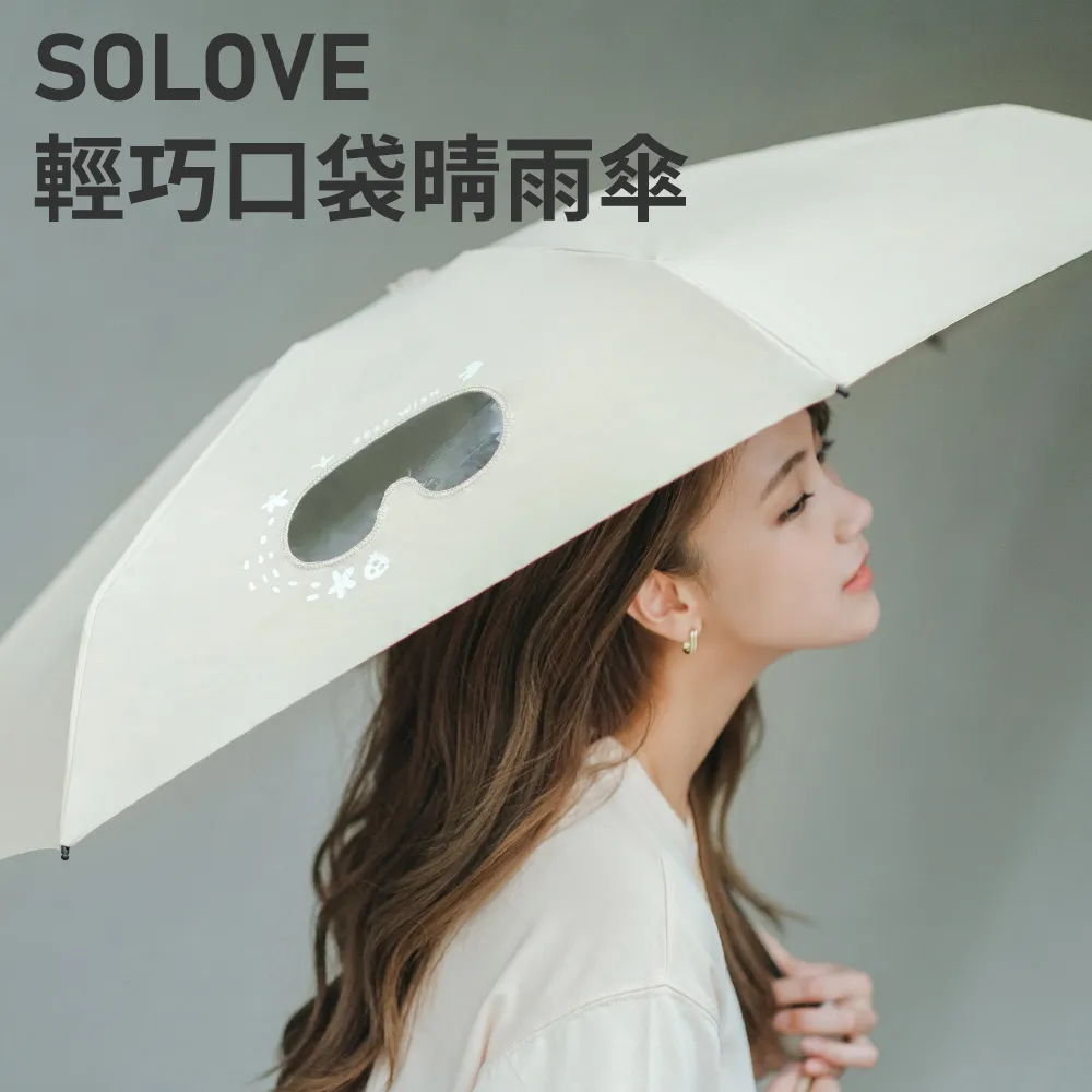 SOLOVE 輕巧口袋晴雨傘_深藍色 歷史價格詳細信息