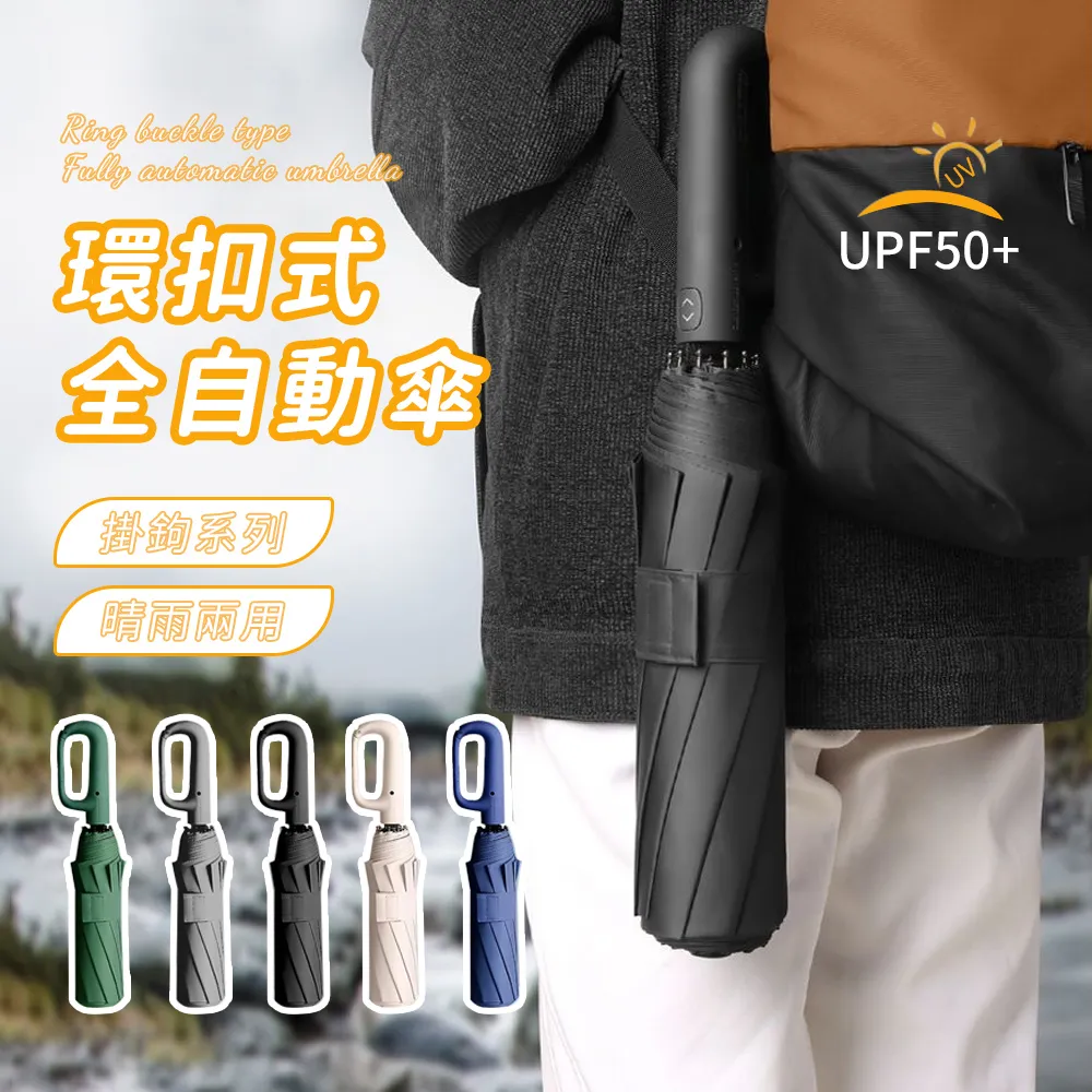 環扣雨傘全自動加大加厚加固男士晴雨兩用折疊防曬紫外線遮陽大傘 歷史價格詳細信息