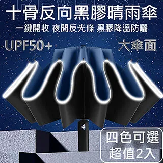 十骨黑膠反向傘 自動傘 雨傘 遮陽傘 大雨傘 折疊傘 反向折疊傘【BE957】 歷史價格詳細信息