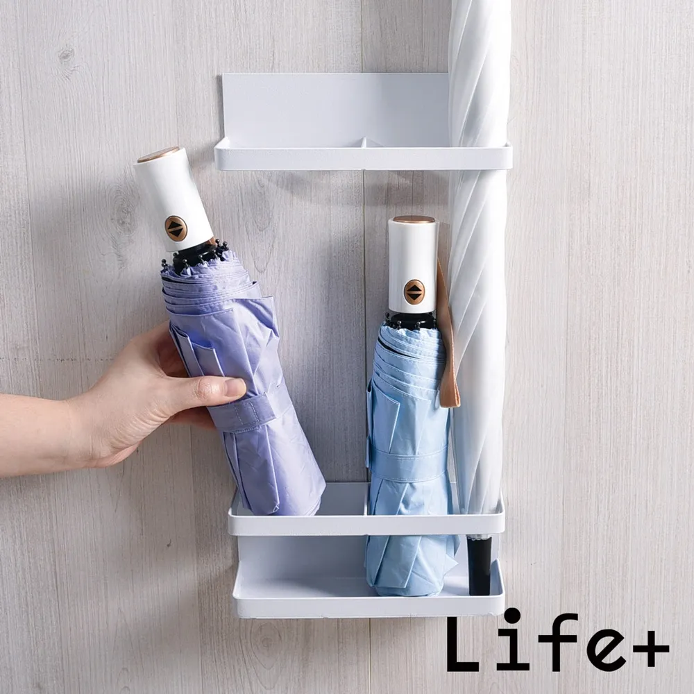 Life+ 純色風尚鐵藝落地雨傘架/傘桶/雨傘收納架_2入/組 歷史價格詳細信息