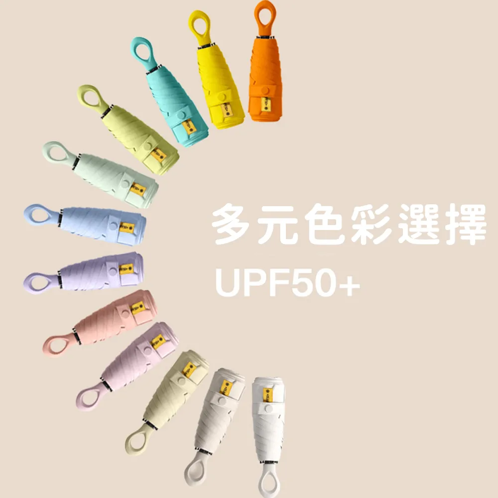 【好拾選物】圓環6折迷你折疊傘/黑膠遮陽傘/防曬/輕量-7色(買一送一) 歷史價格詳細信息