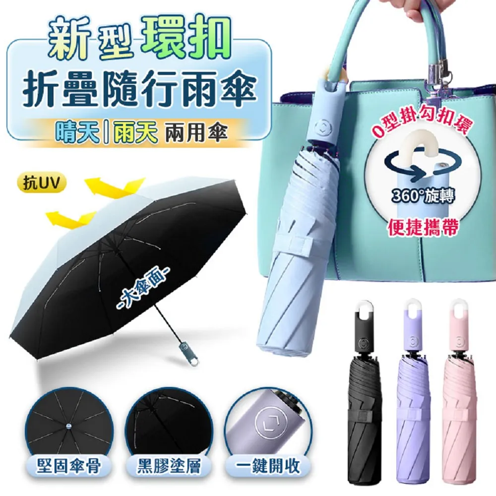 環扣自動折疊雨傘 【加大款 超強抗風】折疊傘 自動傘 歷史價格詳細信息