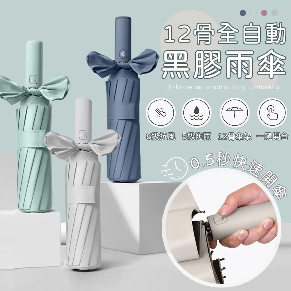【樂邦】黑膠十骨三折雨傘 全自動收開 抗風 自動傘 摺疊傘 晴雨傘 歷史價格詳細信息