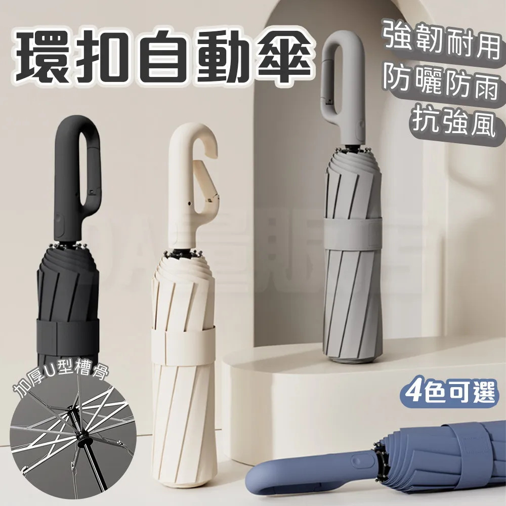 環扣自動折疊雨傘 【加大款 超強抗風】折疊傘 自動傘 歷史價格詳細信息