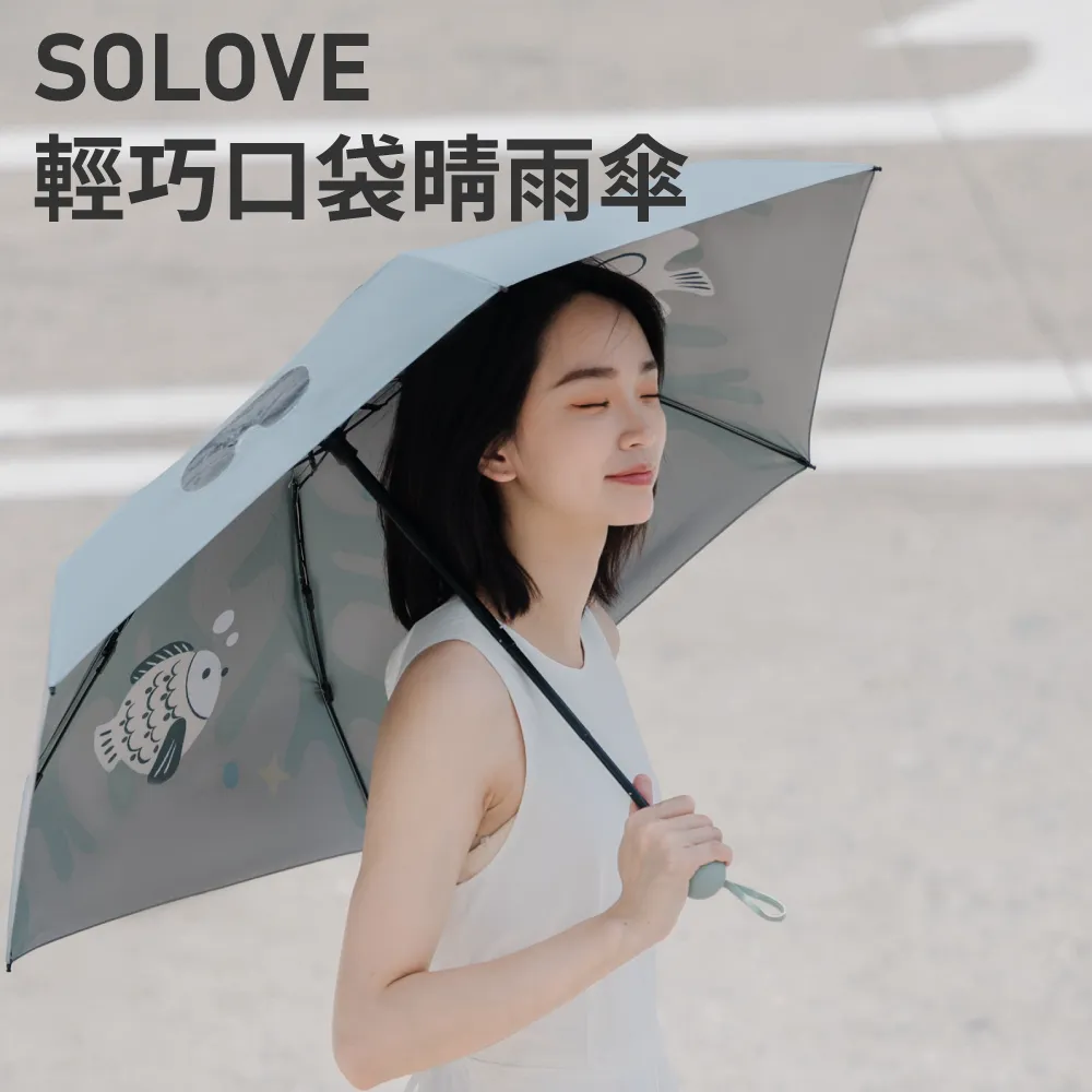 SOLOVE 輕巧口袋晴雨傘_深藍色 價格比較,價格查詢,歷史價格詳細信息