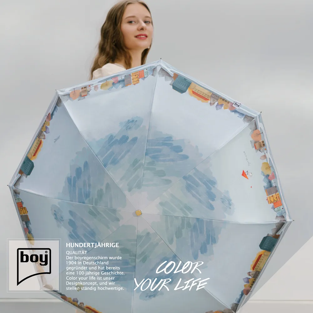 【德國boy】全遮光防曬晴雨傘 印象布蕾拉 (藍) 藝術 分刷 漸層 防曬 隔熱 抗uv 黑膠 歷史價格詳細信息