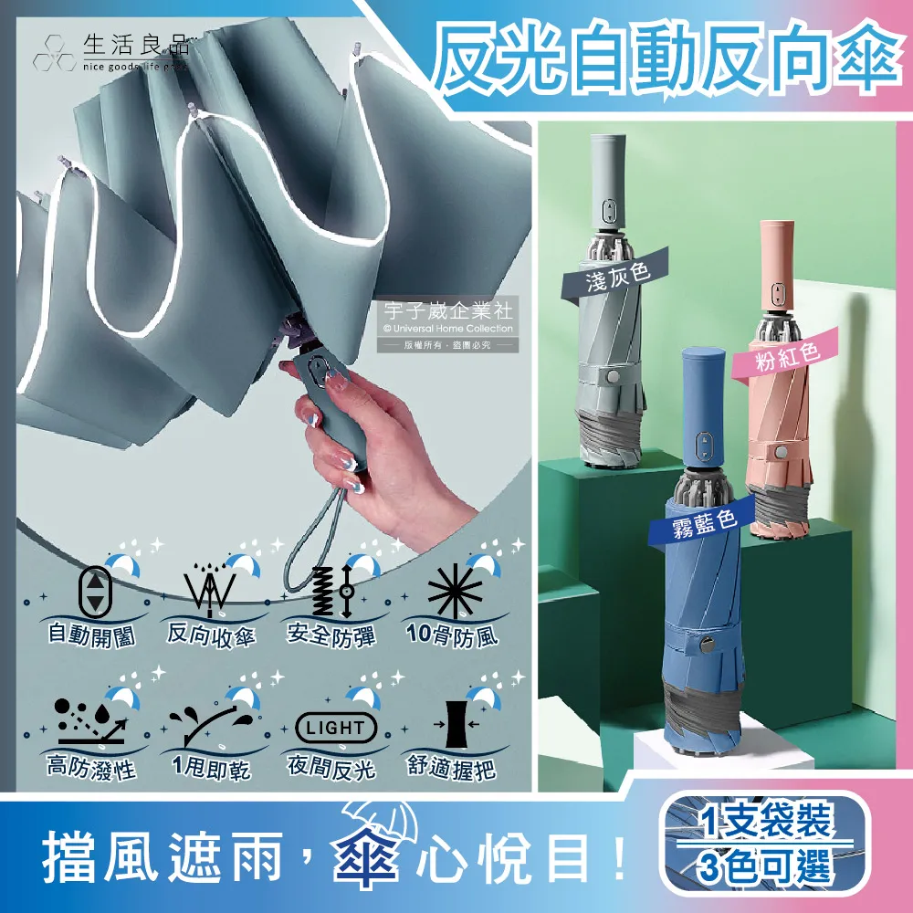 (3支)生活良品-C型雙層海軍條紋款手動反向傘(2色任選) 歷史價格詳細信息