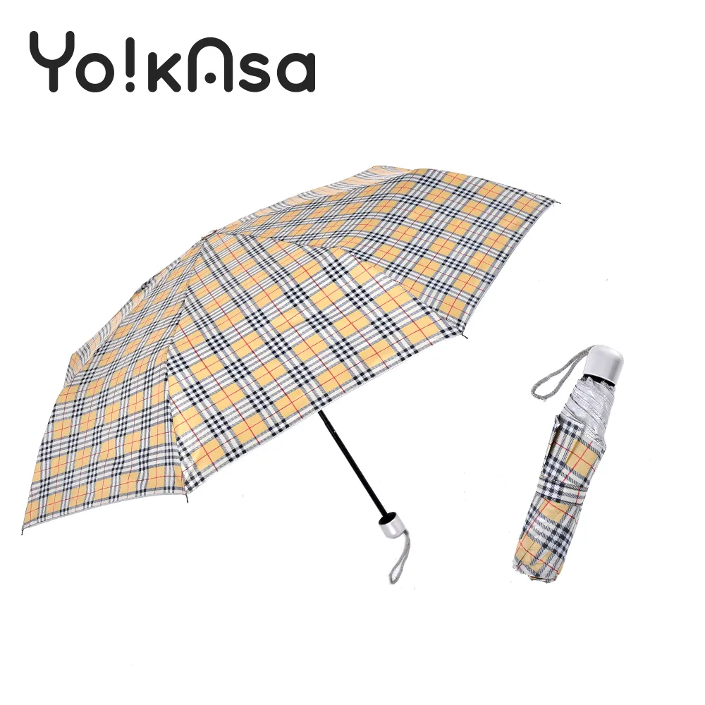 【Yo!kAsa】極致輕量防曬抗UV六折迷你扣環黑膠傘 贈拉鍊收納包(三色任選) 歷史價格詳細信息