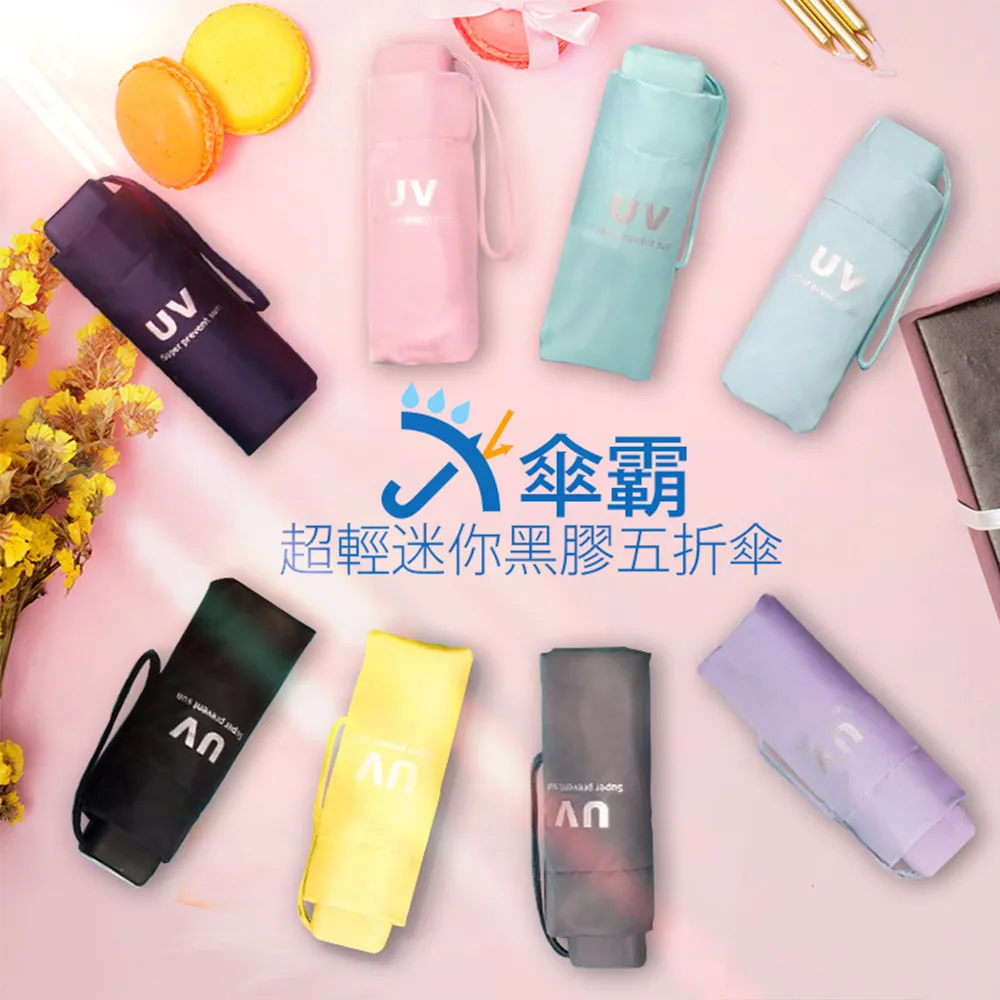 傘霸 超輕量迷你黑膠五折雨傘(淺綠)X3 歷史價格詳細信息