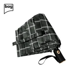 【德國boy】抗UV三折防風晴雨傘_拼接-石墨黑 抗風 折疊傘 男傘 手動 歷史價格詳細信息