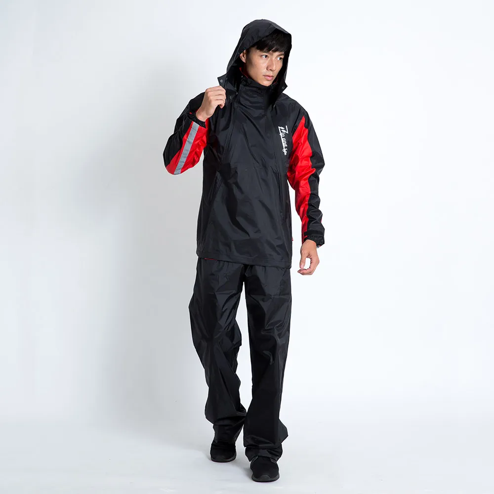 BrightDay Double雙拉鍊斜開兩件式雨衣 黑  兩件式雨衣 雨衣 斜開拉鍊 雙拉鍊《淘帽屋》 歷史價格詳細信息