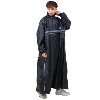 【狠罩HenCover】R5前開式雙側開連身雨衣-黑野橘 歷史價格詳細信息