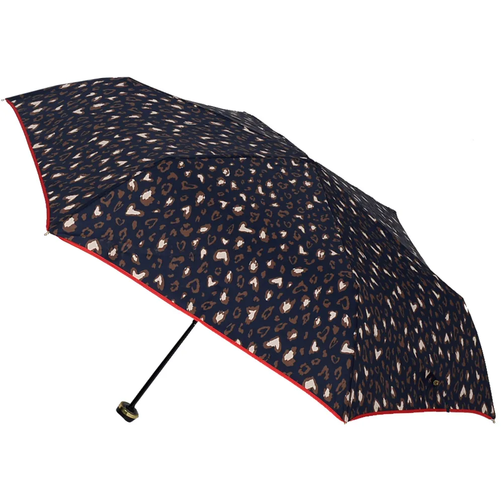 【2mm】甜蜜豹紋 晴雨兩用輕量手開傘 (深藍) 歷史價格詳細信息
