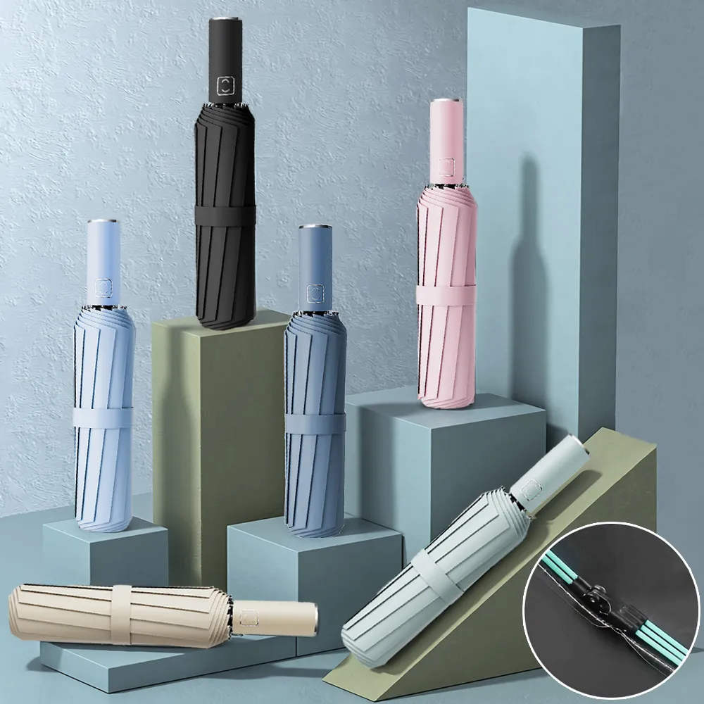 Bosum 質感大傘面抗風傘 十骨防翻 UPF50+防曬晴雨傘 黑膠抗UV 體感降溫自動傘 摺疊傘折疊傘 歷史價格詳細信息