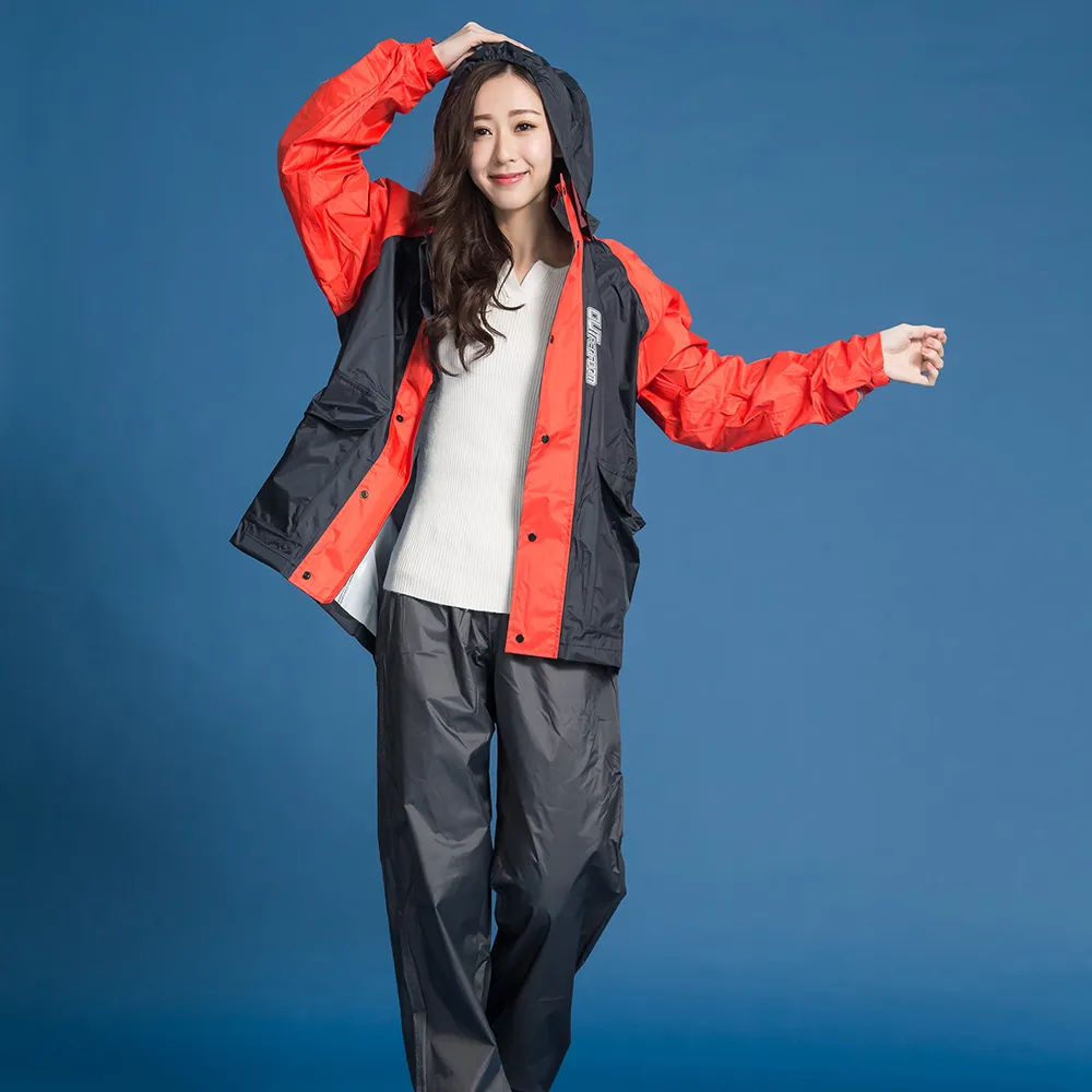 OutPerform-頂峰360度全方位前開式背包雨衣-橘紅/鐵灰 歷史價格詳細信息