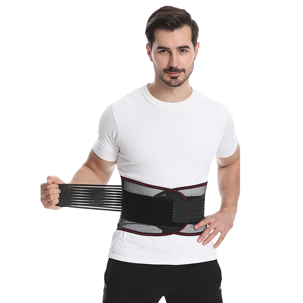 護腰雙重加壓網眼透氣腰託深蹲舉重束腰鋼板支撐腰圍收腹運動腰帶 歷史價格詳細信息