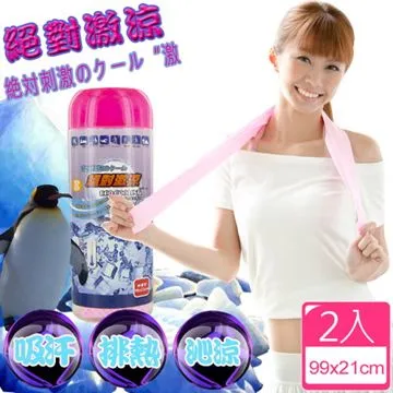 【ECO COOLING】絕對激涼涼感巾組合2(9921粉+2121藍) 歷史價格詳細信息