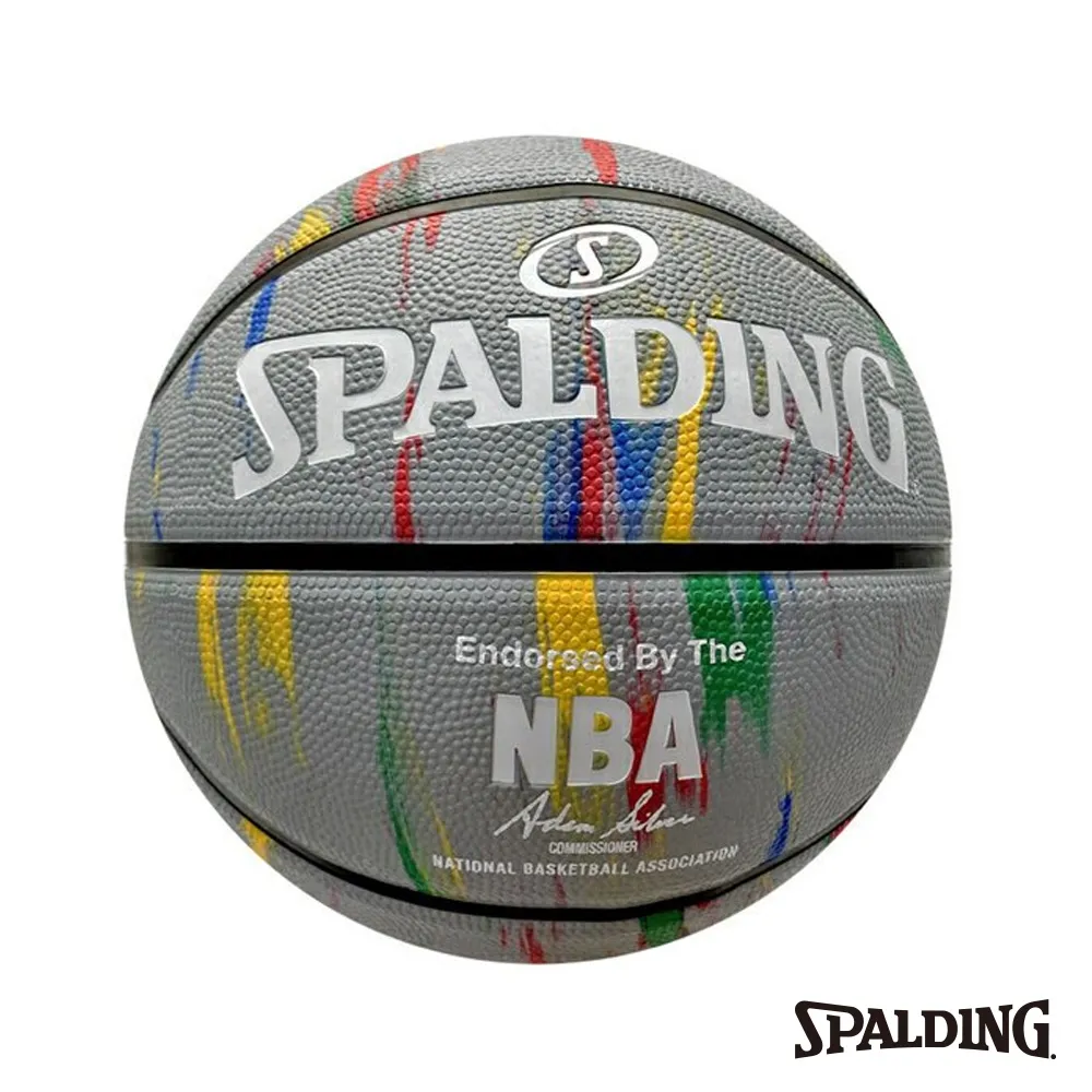 Spalding斯伯丁大理石印花炫彩7號橡膠標準籃球室外用生日 歷史價格詳細信息