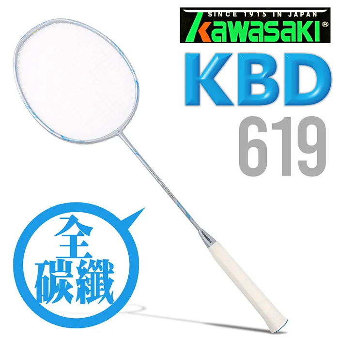 Kawasaki KBD619 全碳纖維超輕量比賽級羽球拍(銀/綠) 歷史價格詳細信息