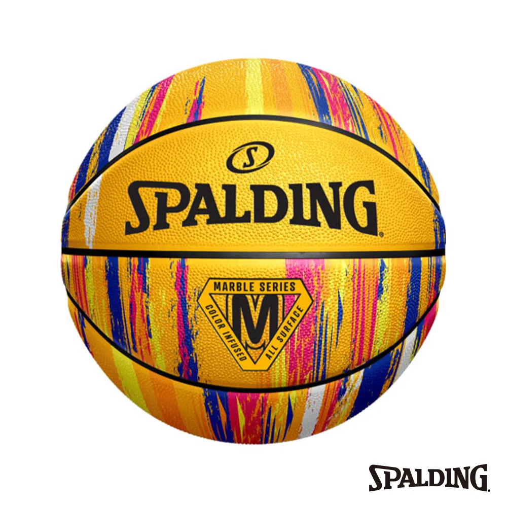 SPALDING 斯伯丁 大理石系列 黑/粉紅/藍 橡膠款 7號籃球 歷史價格詳細信息
