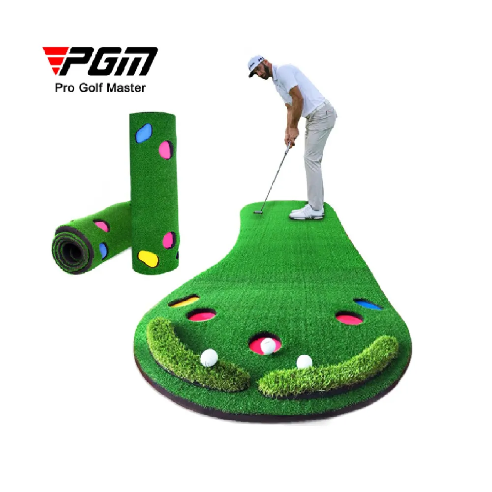 室內高爾夫推桿練習器草皮天鵝絨辦公室家庭練習毯球道帶球桿套裝-促銷 歷史價格詳細信息