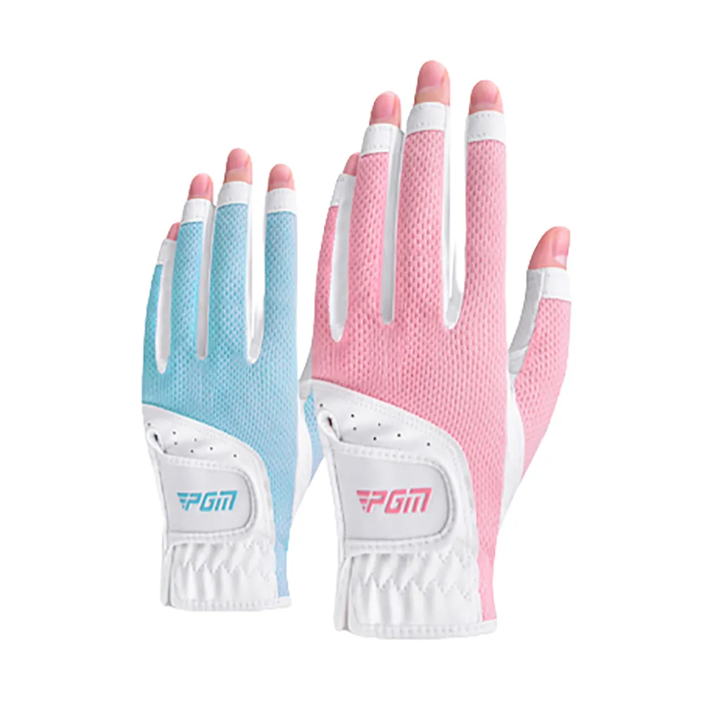 PGM 高爾夫女士手套 雙手 超纖布 露指耐磨防滑拼色柔軟耐用手套 運動手套 高爾夫運動手套 女士手套 雙手高爾夫手套 歷史價格詳細信息