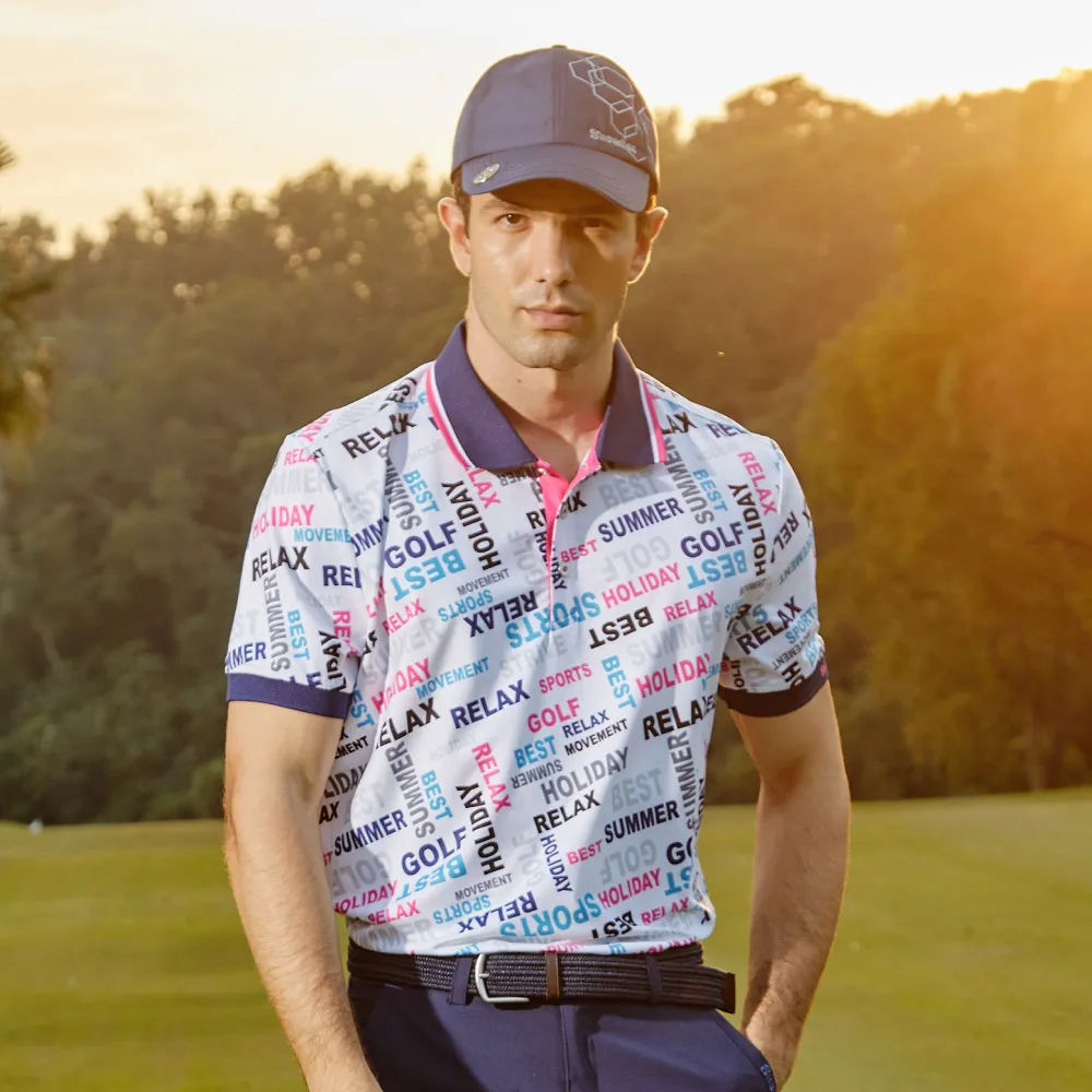 Snowbee Golf 男士活潑文字短袖Polo衫 歷史價格詳細信息