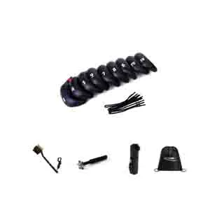 POSMA 高爾夫鐵桿頭套 魔鬼氈黏合設計 搭 2款鐵桿頭套 套組 贈 黑色束口收納包 CC130A 歷史價格詳細信息